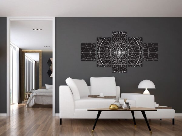 Obraz - Abstrakcja zegara (125x70 cm)