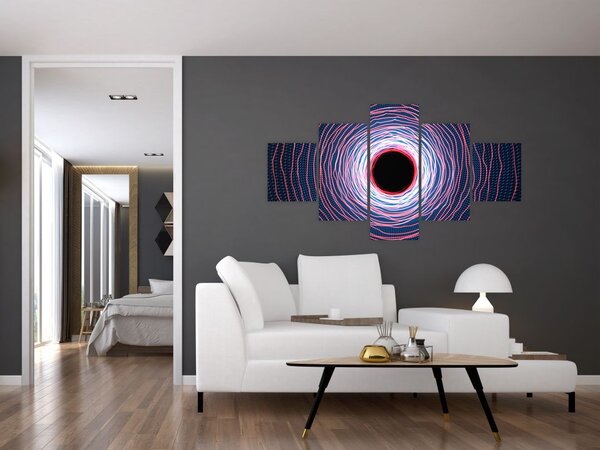 Obraz abstrakcji koła (125x70 cm)