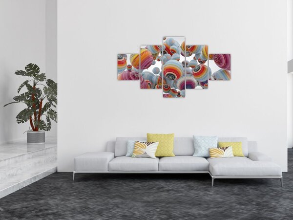 Obraz malowanych kulek (125x70 cm)