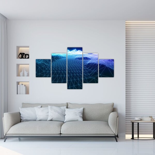 Obraz - Góry w modelu komputerowym (125x70 cm)