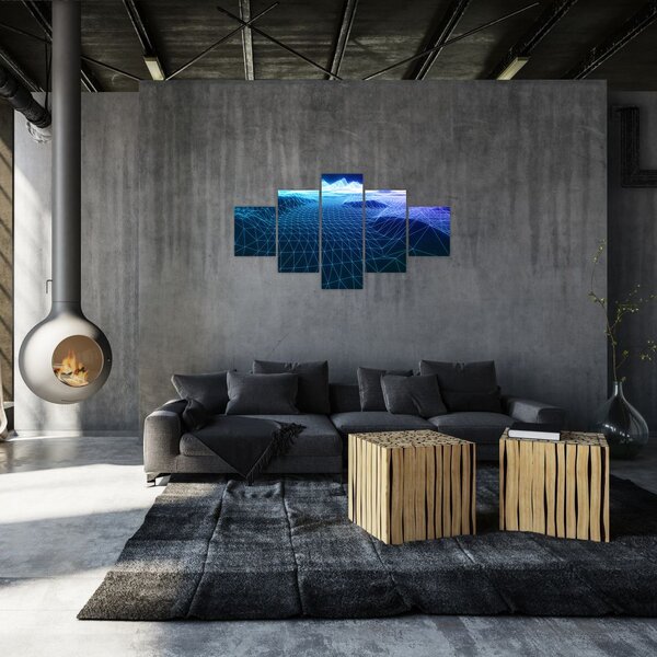 Obraz - Góry w modelu komputerowym (125x70 cm)