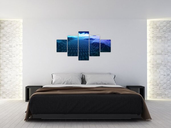 Obraz - Góry w modelu komputerowym (125x70 cm)