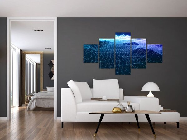 Obraz - Góry w modelu komputerowym (125x70 cm)