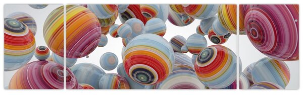 Obraz malowanych kulek (170x50 cm)