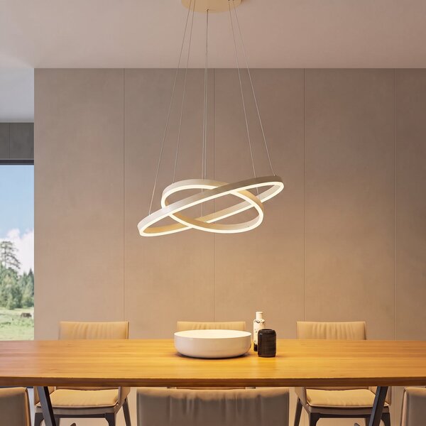 Lampa Wisząca Arcchio, Albiona, ściemnialny, beżowy, salon, metal, nowoczesny