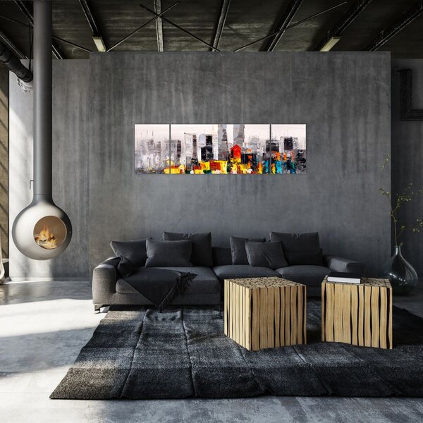 Obraz - Obraz przedstawiający duże miasto (170x50 cm)