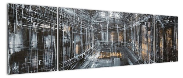 Obraz wnętrza starego budynku (170x50 cm)