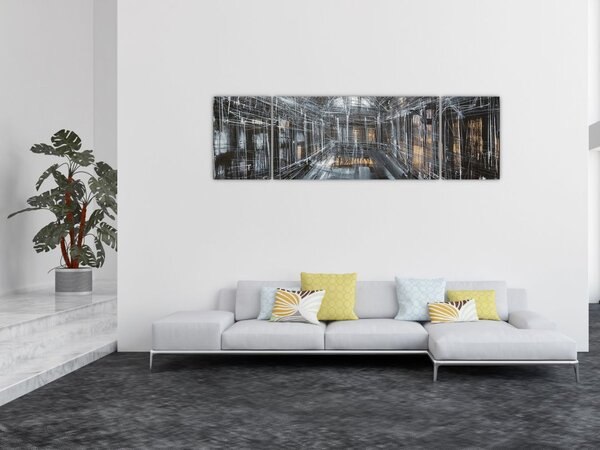 Obraz wnętrza starego budynku (170x50 cm)