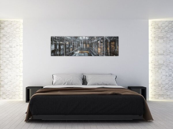 Obraz wnętrza starego budynku (170x50 cm)
