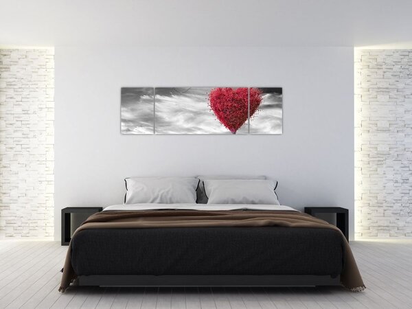 Obraz - serce z koroną drzewa (170x50 cm)