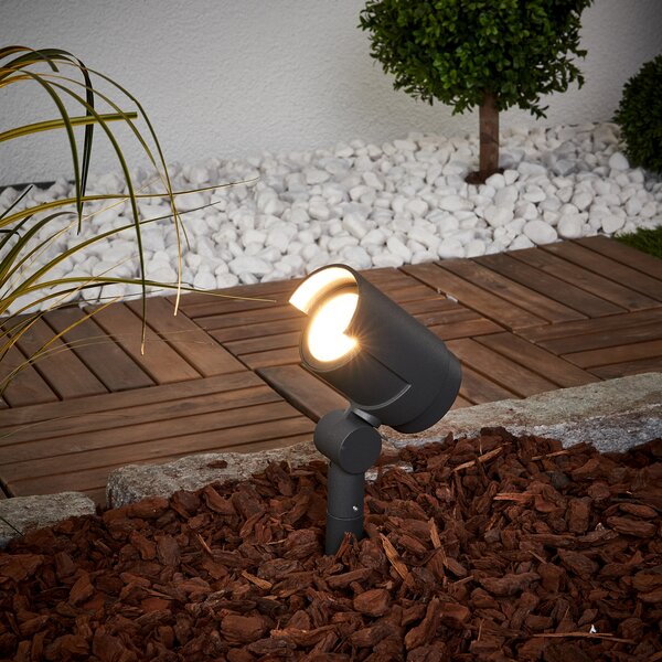 Zewnętrzna Lampa Lucande, Beatrix, czarny, taras, metal, nowoczesny