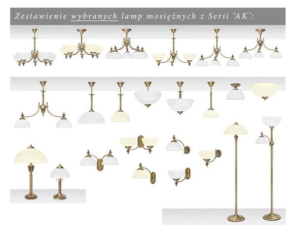 Lampa klasyczna mosiężna AK-S1D