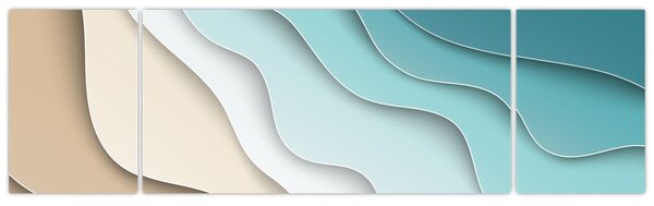 Abstrakcyjny obraz wybrzeża morskiego (170x50 cm)