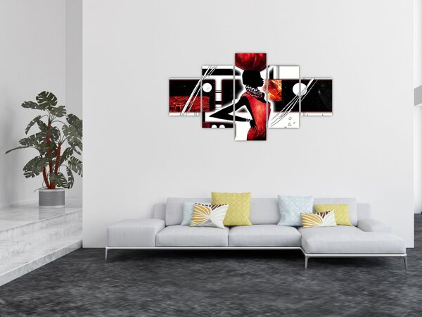 Obraz obrazu starożytnej damy (125x70 cm)