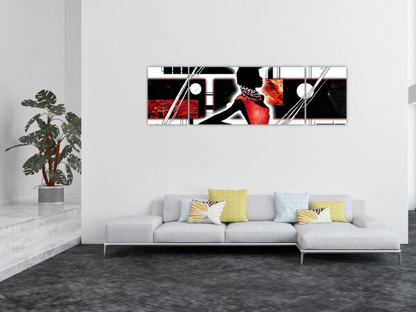 Obraz obrazu starożytnej damy (170x50 cm)