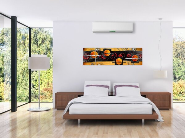 Abstrakcyjny obraz - Planety (170x50 cm)