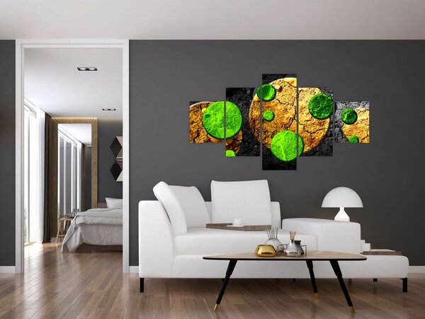 Obraz abstrakcji - Kule (125x70 cm)