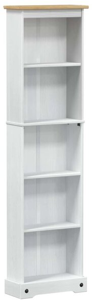 Półka na książki biały 46 x 20 x 170 cm lite drewno sosnowe