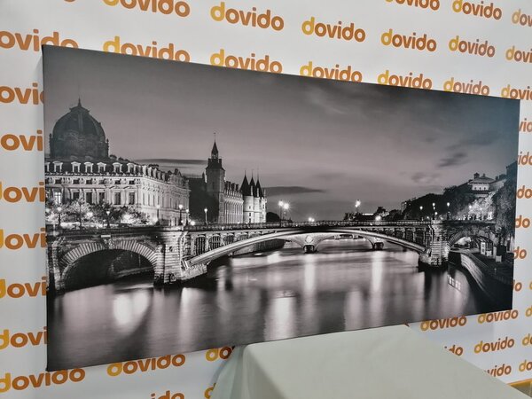Obraz olśniewająca panorama Paryża w wersji czarno-białej