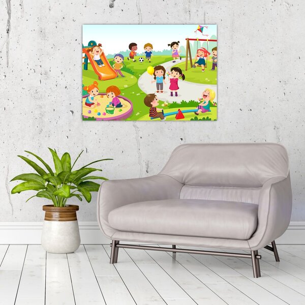 Obraz dziecięcych zabaw w piaskownicy (70x50 cm)