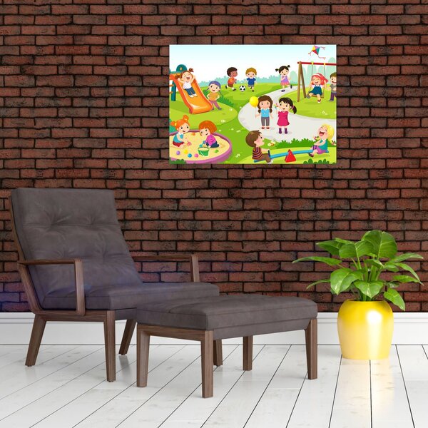 Obraz dziecięcych zabaw w piaskownicy (70x50 cm)