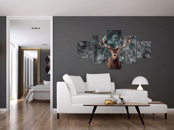 Obraz - Majestatyczność jelenia (125x70 cm)