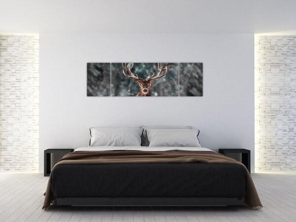 Obraz - Majestatyczność jelenia (170x50 cm)