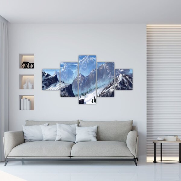 Obraz - Malowane góry (125x70 cm)