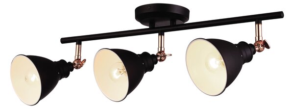Lampa sufitowa z nowoczesnymi reflektorami K-8005-3 BK z serii WATSO BLACK