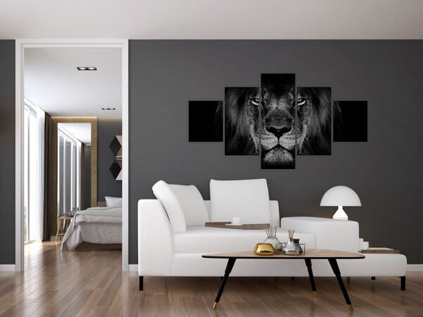 Obraz - lew i jego majestatyczność (125x70 cm)