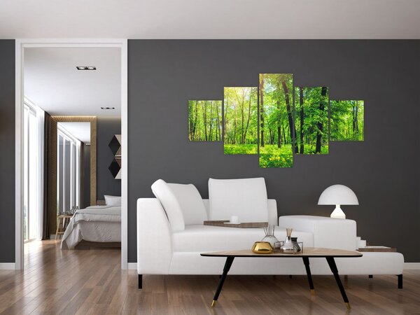 Obraz - Wiosenny las liściasty (125x70 cm)