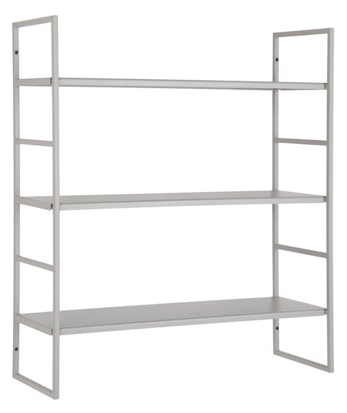 Jasnoszara wielopoziomowa metalowa półka 48 cm Beja – House Nordic