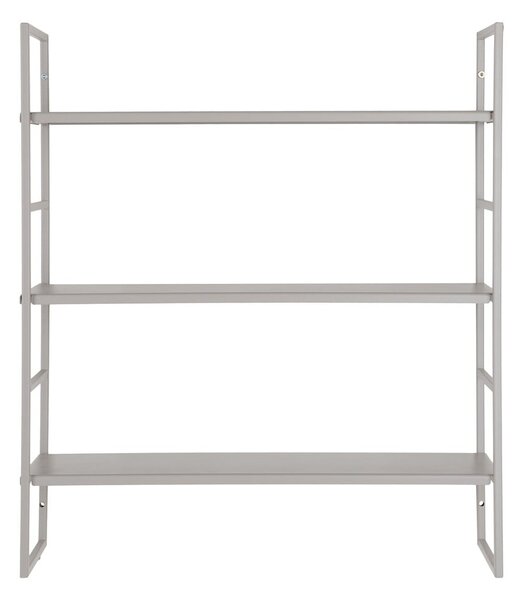 Jasnoszara wielopoziomowa metalowa półka 48 cm Beja – House Nordic