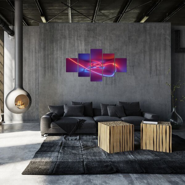 Obraz nowoczesnej abstrakcji (125x70 cm)