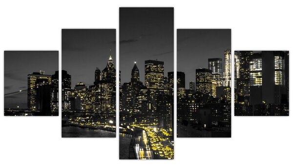 Obraz nocnej metropolii (125x70 cm)