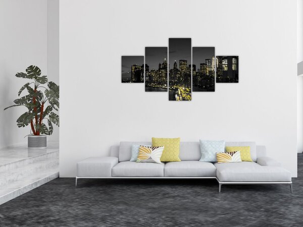 Obraz nocnej metropolii (125x70 cm)
