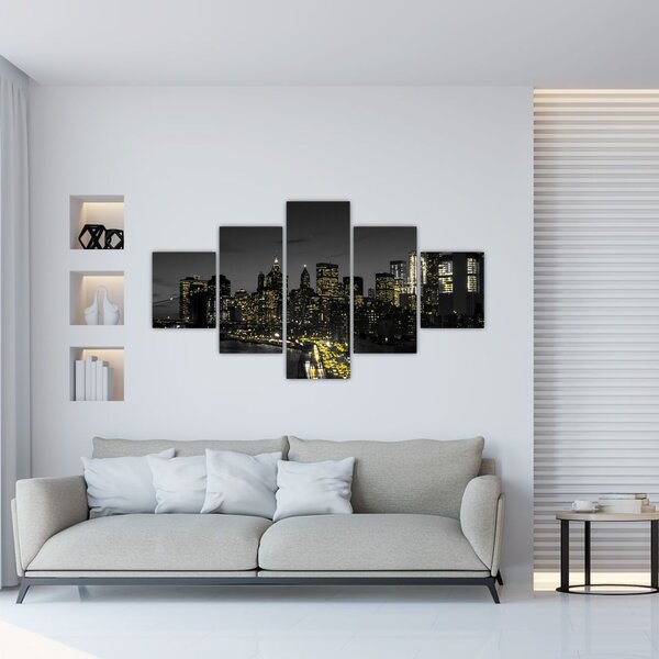 Obraz nocnej metropolii (125x70 cm)