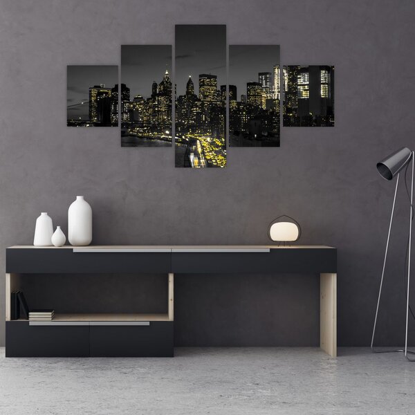 Obraz nocnej metropolii (125x70 cm)