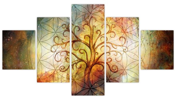 Abstrakcyjny obraz drzewa (125x70 cm)