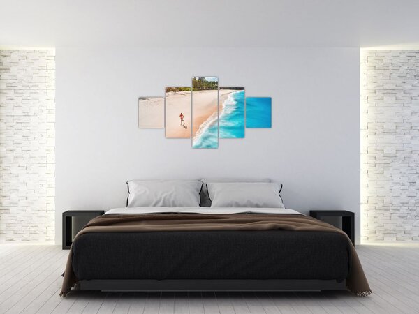 Obraz - Bieg na plaży (125x70 cm)