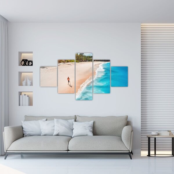 Obraz - Bieg na plaży (125x70 cm)