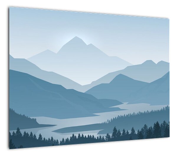 Obraz - Góry oczami grafika (70x50 cm)