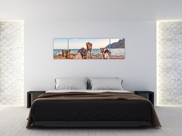 Obraz wielbłądów (170x50 cm)