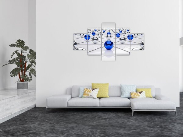 Obraz połączonych kul (125x70 cm)