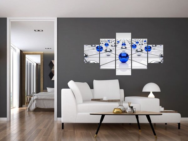 Obraz połączonych kul (125x70 cm)