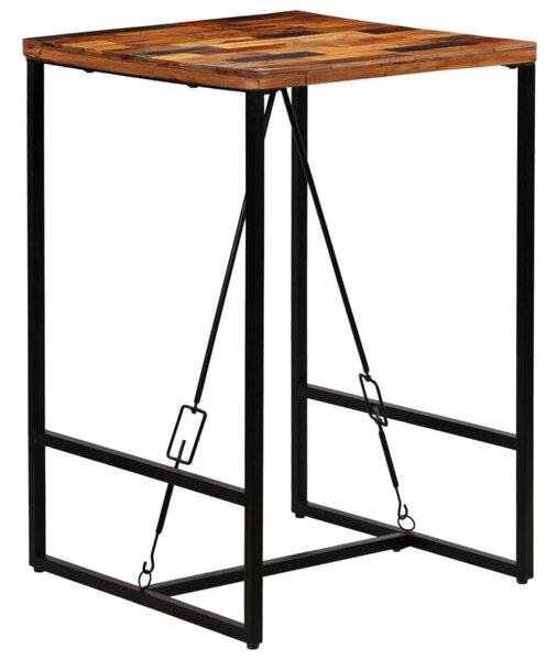 Stolik barowy z litego drewna odzyskanego, 70 x 70 x 106 cm