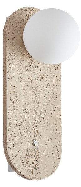 Lampa Ścienna Lindby, Lumille, beżowy, salon, szkło, nowoczesny