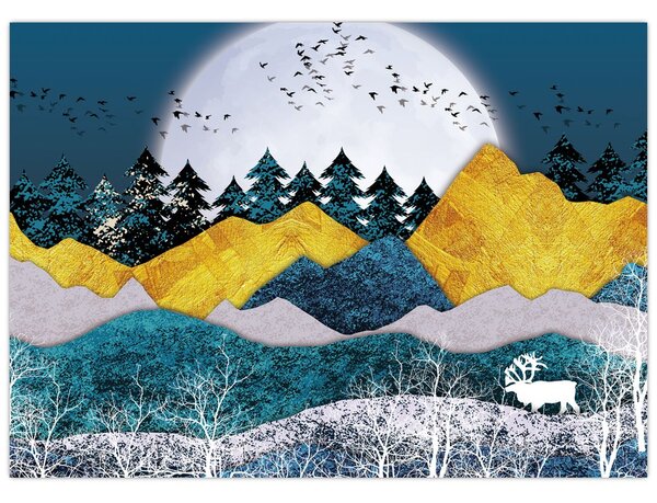 Obraz - Krajobraz polarny (70x50 cm)