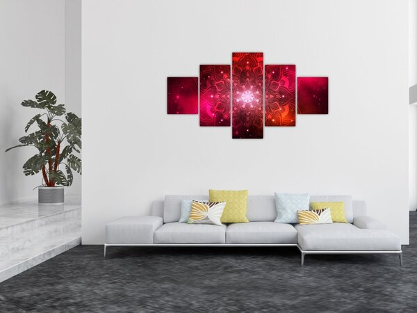 Obraz czerwonej abstrakcji (125x70 cm)