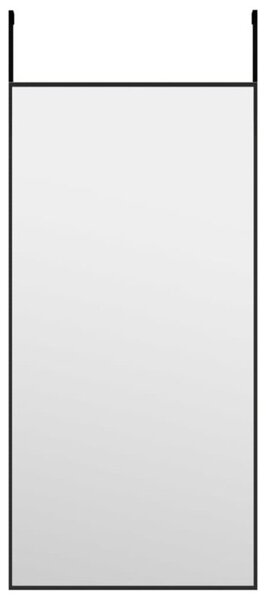 Lustro na drzwi, czarne, 30x60 cm, szkÅo i aluminium